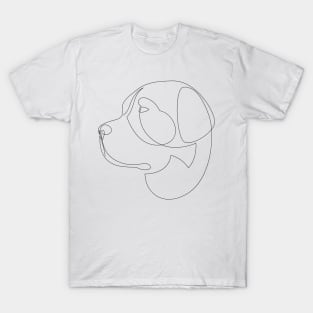 Saint Bernard - one line dog T-Shirt